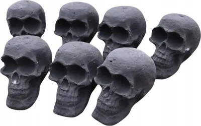 Zdjęcie produktu dla Heyfurni Ceramiczne Czaszki Halloween Do Kominka Bioetanol Zestaw 7Szt