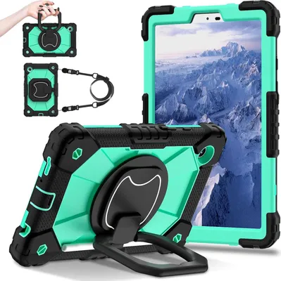 Obrázok produktu pre Hybridné puzdro Robot pre Samsung Galaxy Tab A11 s držiakom a ramenným popruhom Tyrkysové