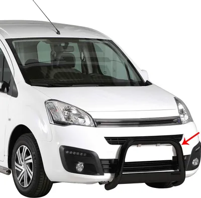 Obrázok produktu pre Ochranná lišta predného nárazníka pre Citroen Berlingo 2015-2018 ø63mm oceľ čierna