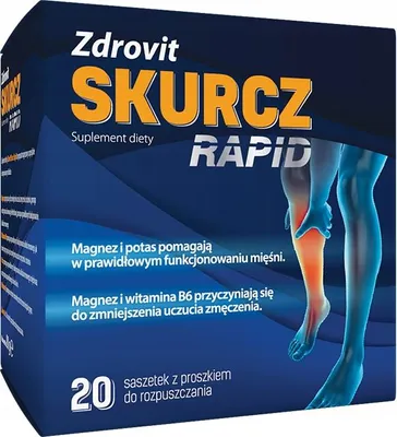 Image de Zdrovit Skurcz Rapid - Complément alimentaire en poudre, 20 sachets / Poudre unique pour les problèmes de crampes musculaires