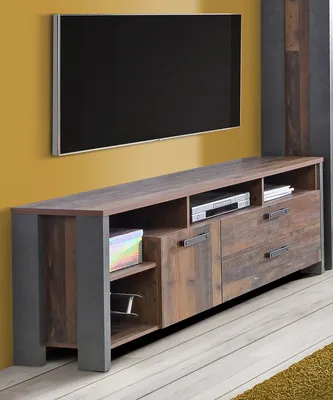 Produktbild von TV-Unterschrank CLIF von Forte Old Wood Vintage / Betonoptik Dunkelgrau i