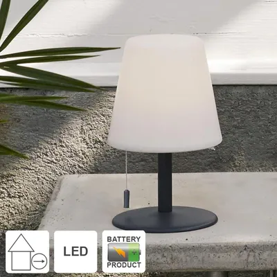 Produktbild von Star Trading LED-Tischleuchte Kreta 26 cm grau