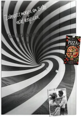 Produktbild von Magnettafel 40x60cm Pinnwand Whiteboard beschreibbar - Hypnotisches Muster