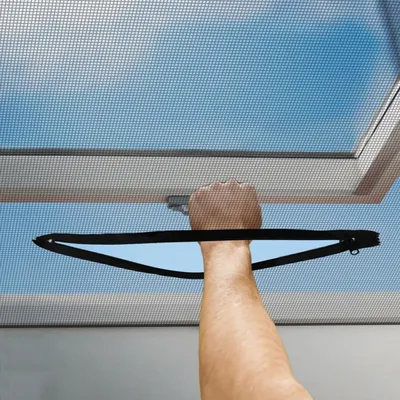 Produktbild von 3x Reißverschluß für Fliegengitter Dachfenster Insektenschutz Fenster Moskitonetz Mückennetz Fenster-Zugang Öffnung zum Durchgreifen Dachfenster