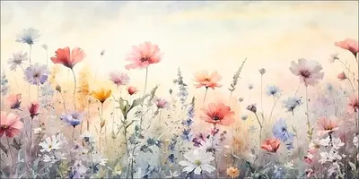 Produktbild von Leinwandbild Wildflower Meadow V 100x50 cm
