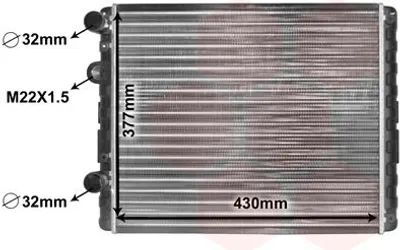 Produktbild von Van Wezel Wasserkühler für Seat Arosa VW Caddy Lupo Polo 1,0 - 1,7 + 16V SDI