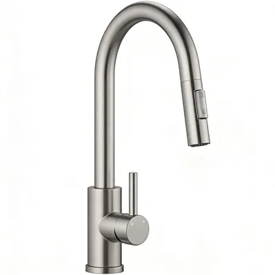 Produktbild von AICA Hochdruck Edelstahl Mischbatterie Ausziehbar Wasserhahn Küche Küchenarmatur Gebürstet
