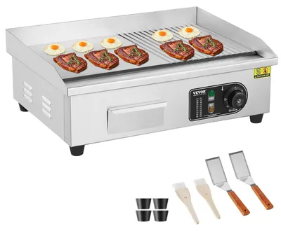 Productafbeelding van Elektrische Grillplaat - Elektrische Bakplaat - Contactgrill - Tafelgrill - Bakplaat Grill - 3200W Vermogen