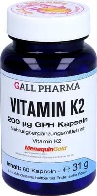 Zdjęcie produktu dla GALL PHARMA, witamina K2 200 µg, kapsułki GPH, 60 kapsułek