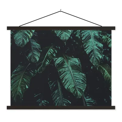 Produktbild von MuchoWow® Textilposter Dschungel - Palme - Blätter - Tropisch 60x45 cm mit schwarzem Rahmen - Poster Schlafzimmer