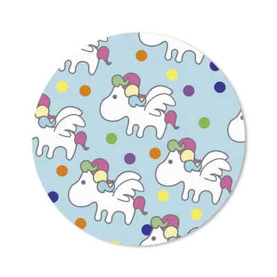 Produktbild von MuchoWow® Mauspad Mousepad Einhorn - Muster - Kind 20x20 cm - Mousepads - Maus Mat - Pad - Mausunterlage - Schreibtischmatte