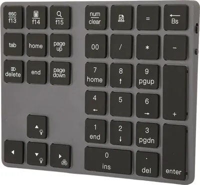 Obrázok produktu pre Bezdrôtová číselná klávesnica Mini Ultra tenká hliníková zliatina 7 farebných podsvietených 34 klávesov Numerická klávesnica pre Windows pre OS