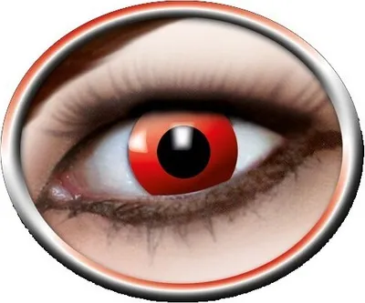 Produktbild von Eyecatcher Color Fun - Farbige  Kontaktlinsen  Red Devil  Roter Teufel  2 Stück (1 Paar) - Ideal für Karneval, Fasching, Halloween & Party