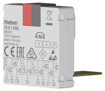 Obrázek produktu pro Theben TA 8.1 KNX 8kanálová tlačítková rozhraní, binární vstup, Data Secure 4969278