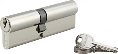 Image de Cylindre de serrure double entrée SA UNIKEY (achetez-en plusieurs, ouvrez avec la même clé),  45x50mm, 3 clés, nickelé - THIRARD