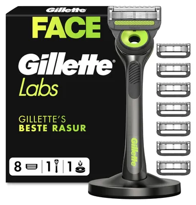 Image de Gillette Labs, rasoir pour hommes, rasoir électrique à lames, métal, noir