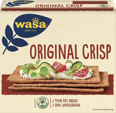 Produktbild von Wasa Knäckebrot Crisp Original VPE (18X200g Packung)