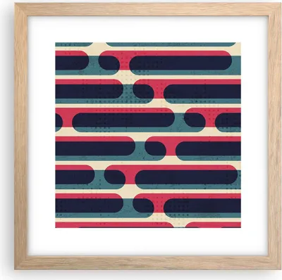 Produktbild von Gerahmtes Poster - Rahmen in heller Eiche - Abstraktion Muster Modern - 30x30 cm - Wand Bild - Wanddeko - Wandbilder - Wandposter - Bilderrahmen - Bilder - Kunstdruck - Wandbild - P2NAC30x30-4200