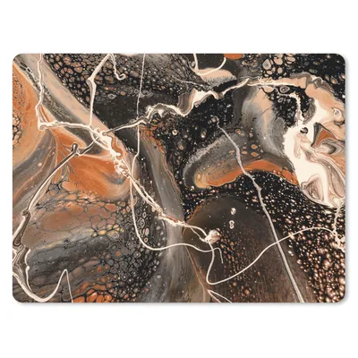 Produktbild von MuchoWow® Mauspad Mousepad Acrylfarbe - Rot - Weiß 40x30 cm - Mousepads - Maus Mat - Pad - Mausunterlage - Anti Rutsch