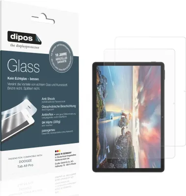 Produktbild von 2x Schutzfolie für DOOGEE Tab A9 Pro matt - Anti-Shock 9H Folie dipos Glass Kunststoffglas