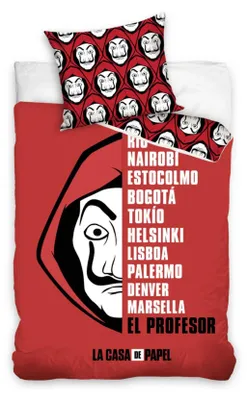 Immagine prodotto di Copripiumino La Casa De Papel 140 x 200 cm rosso