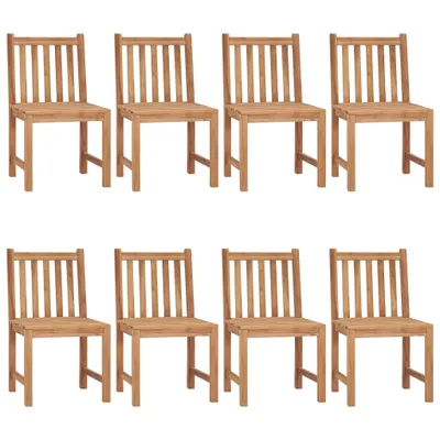 Produktbild von （Robust Möbel）Stuhl Terrasse - Gartenstühle 8er set - Balkonmöbel - Campingstuhl elegantes Design - mit Kissen Massivholz Teak - 50x53x90cm - Gartenstühle DEMöbel950151