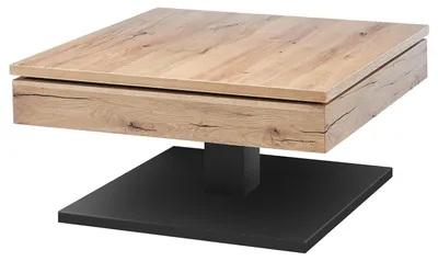 Produktbild von home24 Couchtisch mit Stauraum - Eiche Nachbildung / Schwarz