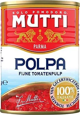 Produktbild von Mutti polpa di Pomodoro Tomatenpulpe Tomaten sauce 100% Italienisch 400g in dose