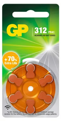 Produktbild von GP Hrgertebatterie ZA312/PR41 6er-Pack