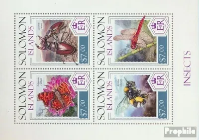 Produktbild von Briefmarken Salomoninseln 2014 Mi 2437-2440 Kleinbogen (kompl. Ausg.) postfrisch Insekten