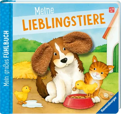 Image de Ravensburger Buch Pappbilderbuch Mitmachen Mein großes Fühlbuch Meine Lieblingstiere 42023