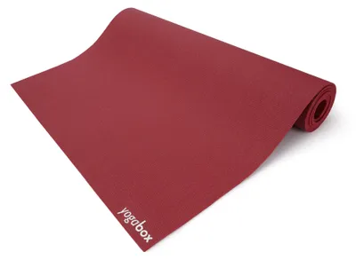 Produktbild von yogabox Yogilino® Kinder Yogamatte in Deutschland hergestellt - bordeaux 150 x 60 x 0,45 cm