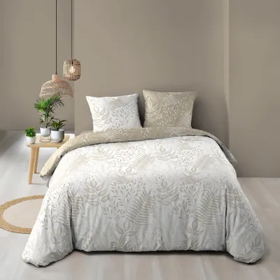 Produktbild von Wendebettwäsche aus Baumwolle mit Blättermotiv