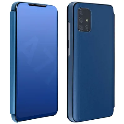 Immagine prodotto di Specchio flip cover, custodia a specchio per Samsung Galaxy A71 - Blu