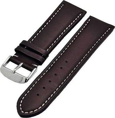 Produktbild von Uhrenarmband Armband braun mit weisser Naht 20mm Kalbleder NEU