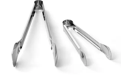Produktbild von 2er Set Servierzange Edelstahl Küchenhelfer Zange Servierbesteck Grillzange Salatbesteck Küchenzange Salatzange