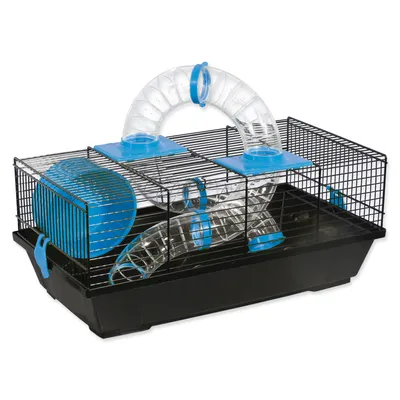 Obrázok produktu pre Klietka SMALL ANIMALS Libor čierna s modrým vybavením 1 ks
