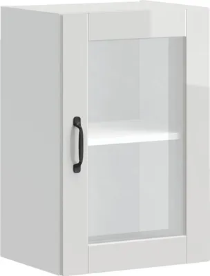 Produktbild von vidaXL Küchen-Hängeschrank mit Glastür Porto Hochglanz-Weiß