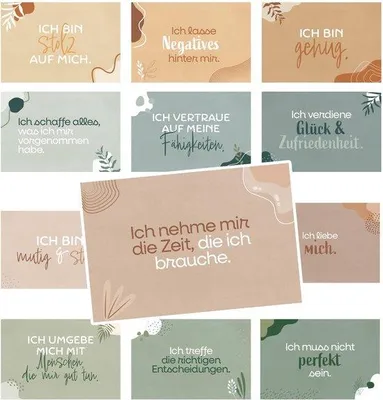 Produktbild von Motivationskarten-Set - Inspirierende Zitatekarten - 24 Stück 8,5 x 5,5 cm
