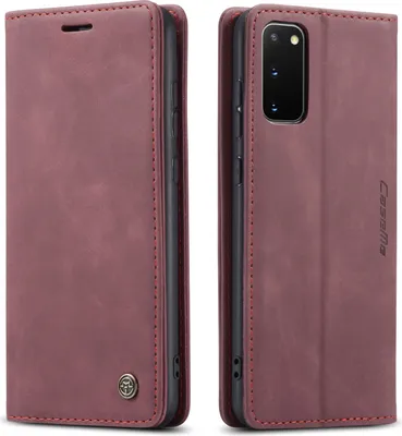 Obrázek produktu pro Samsung Galaxy S20 Pouzdro, RetroPolyuretanKožené Pouzdro s Funkcí Stojánku pro Samsung Galaxy S20 červené