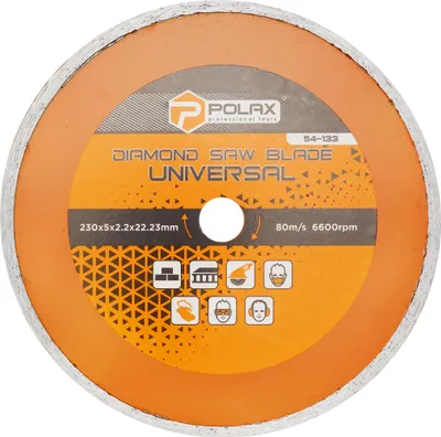 Zdjęcie produktu dla Tarcza diamentowa do cięcia płytek Universal 230х5х2.2x22.23 Polax