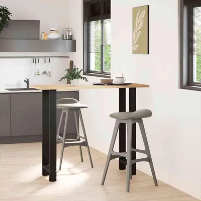Immagine prodotto di Gambe per tavolo da bar nere 2 pz 50x(110-111) cm in acciaio