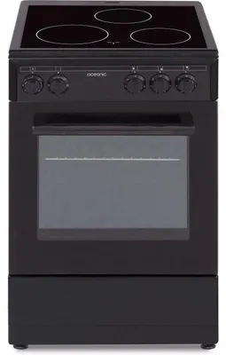 Produktbild von OCEANIC CV5050B8 Elektro-Herd 50 x 50 cm mit Keramik-Kochfeld, 3 Zonen, 48-l Umluft-Backofen bis 240 °C, Schwarz