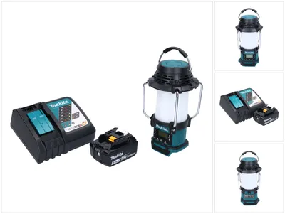 Produktbild von Makita DMR 055 RT1 Akku Radio 18 V FM mit Laterne 360° Taschenlampe + 1x Akku 5,0 Ah + Ladegerät