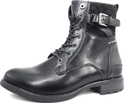 Produktbild von Tom Tailor Damenschuhe Schnürer Stiefelette Schwarz Freizeit
