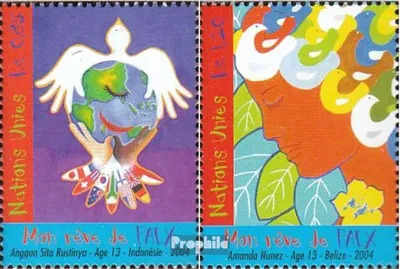 Produktbild von Briefmarken UNO - Genf 2004 Mi 503-504 (kompl.Ausg.) gestempelt Weltfriedenstag