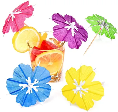 Produktbild von Pack von 50 Cocktail-Schirmchen, Papier, Drinkdekoration, Hochzeit, Party