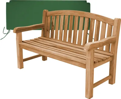 Produktbild von Gartenbank Bari Teak Massivholz XXL extra stark 150 cm Grün
