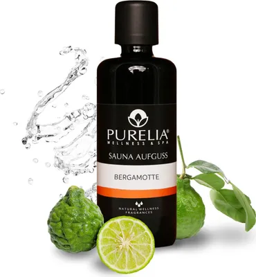 Produktbild von PURELIA Saunaaufguss Konzentrat Bergamotte 100 ml natürlicher Sauna-aufguss - reine ätherische Öle