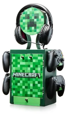 Zdjęcie produktu dla Numskull – Oficjalna szafka gamingowa Minecraft Creeper, uchwyt na kontroler i słuchawki